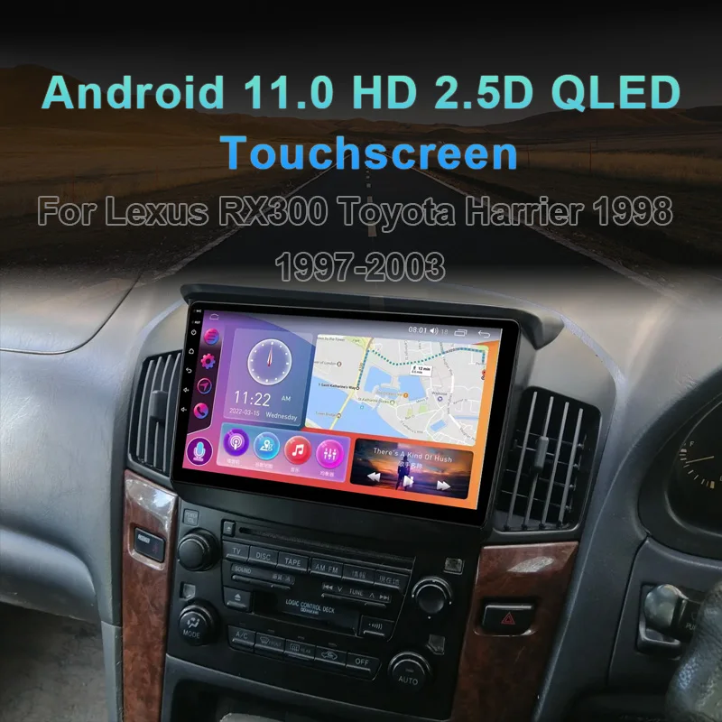MAMSM-reproductor Multimedia con Android 13 para coche, Radio estéreo con navegación GPS, 4G, Carplay, para Toyota Harrier Lexus RX300 1997-2003