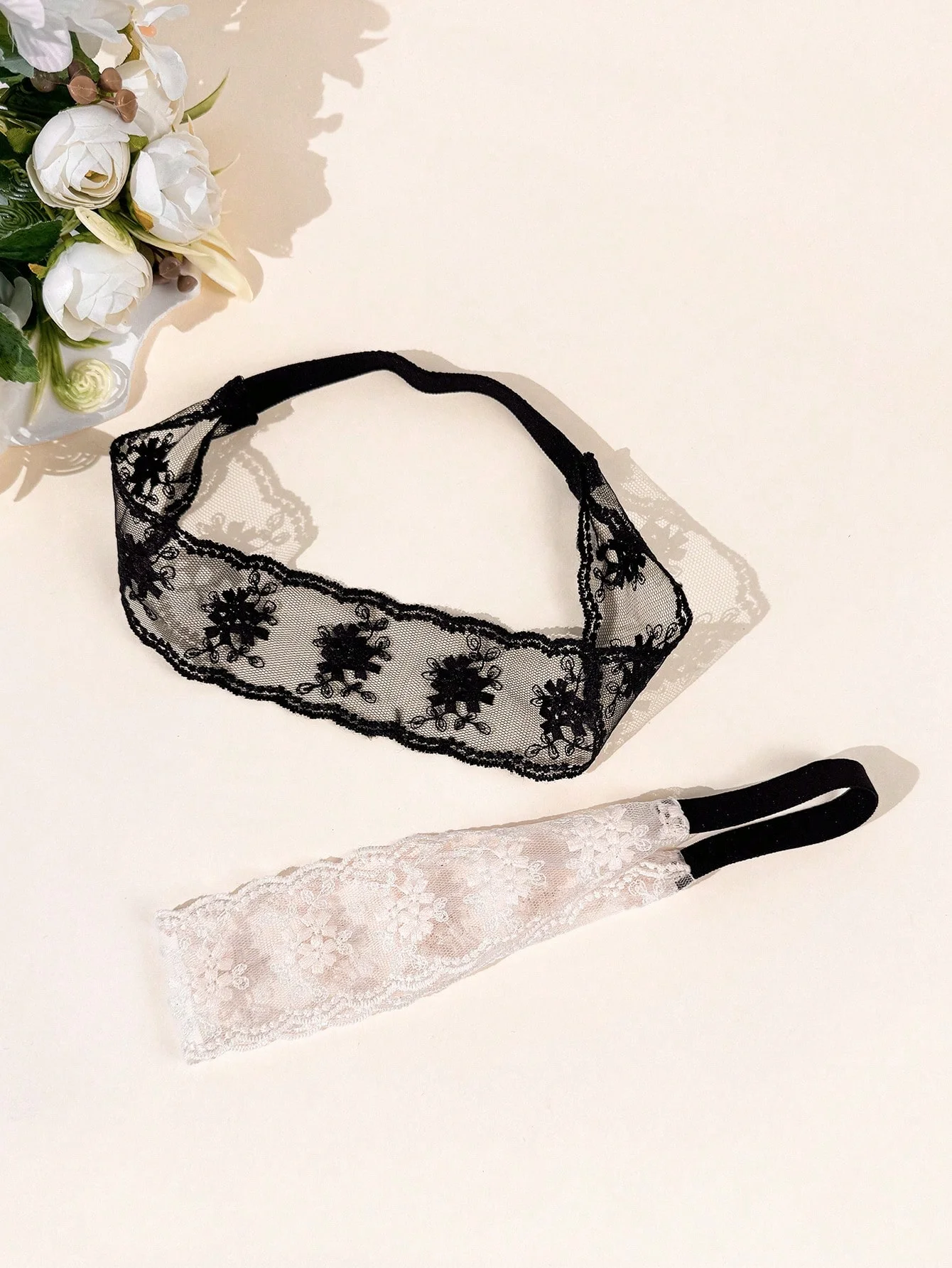 2 piezas de diademas decoradas con encaje para niña, accesorios para el cabello informales, cómodos y ligeros