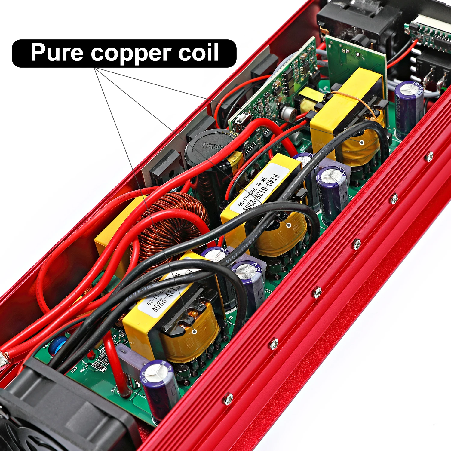  Inversor 12V 220V 3000W 2200W 1600W 1000W Inversor de onda  sinusoidal pura DC 12/24v a AC 110/220V Transformador de voltaje  Convertidor de potencia (Color : 1600W, Tamaño: 12V_110V 60HZ) : Automotriz