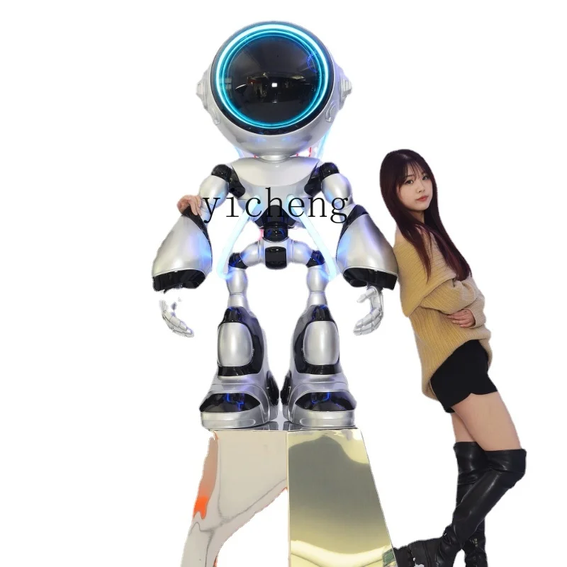 

Zk Luminous Robot Sculpture Saibo Punk Character Big Decorations Decorations