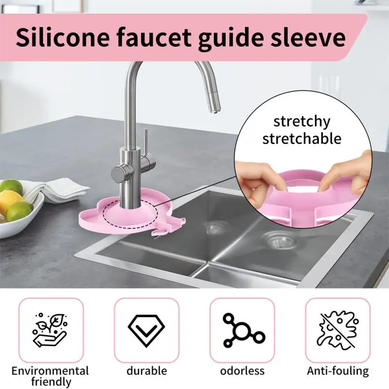 Kitchen Silicone Faucet Absorbent Mat Sink Catcher Countertop Protector Mat Draining for Bathroom Kitchen Gadgets faucet mat kitchen tools kitchen faucet splash pad