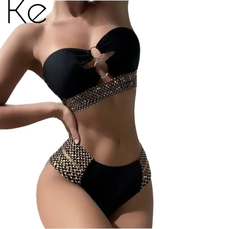 

KE919 Европейское и американское бикини, Летний Новый раздельный купальник, женский купальник в стиле ins, сексуальное ажурное пляжное бикини