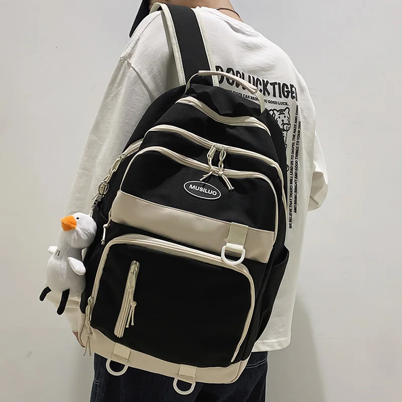 Fashion Women Nylon Laptop Book Bag Cute Female College Backpack Cool Lady Student Backpack Trendy Girl Travel Kawaii School Bag
