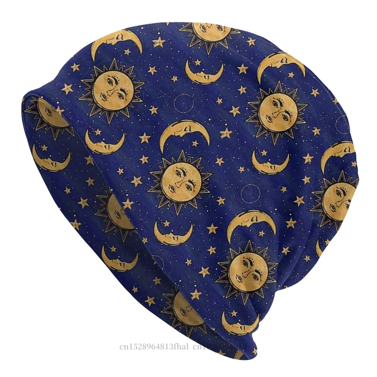 

Vintage Moon And Sun Stars Bonnet Homme Fashion Thin Hat Skullies Beanies Caps For Men Women Style Cotton Hats