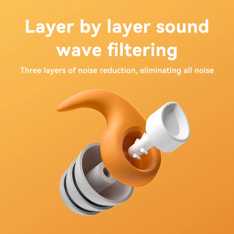 1 Pair Ear Plugs For Sleeping Oordopjes Three Layers Earplugs Noise Reduction Swimming Tapones Para Dormir Sleeping Ear Plugs