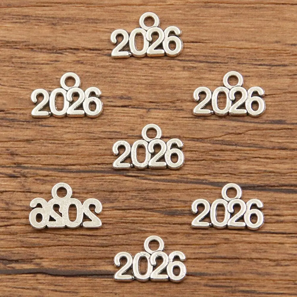 10pcs/set Handmade Kit 2024 2025 Years Letters Pendants DIY Accessories Pendant Metal Years Namber Pendant Alloy Years