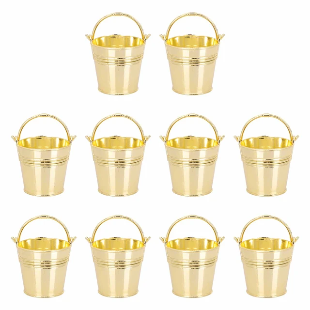 10 Pcs Container Snack Bucket Mini Pots Plants Small Buckets Tin Plastic  Party Food Storage - AliExpress