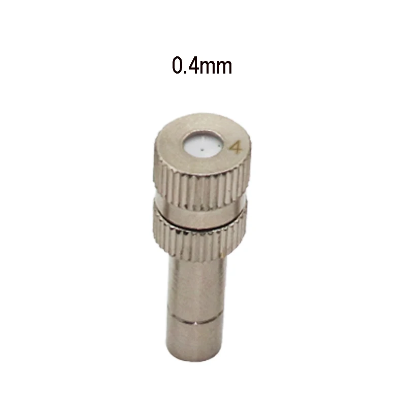 6mm Low Pressure Fine Atomization Nozzles 0.15~0.8mm Brass Misting Sprayers Irrigation Disinfection Cooling Fog Nozzles 4