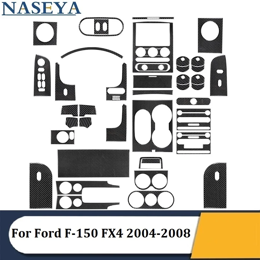 

Carbon Fiber Car Various Parts Interior Decorative Black Stickers Accessories For Ford F-150 FX4 2004 2005 2006 2007 2008