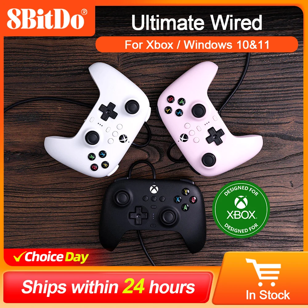 8BitDo-Ultimate-Xbox-Controller-Gamepad-com-fio-Joystick-para-Xbox-One ...