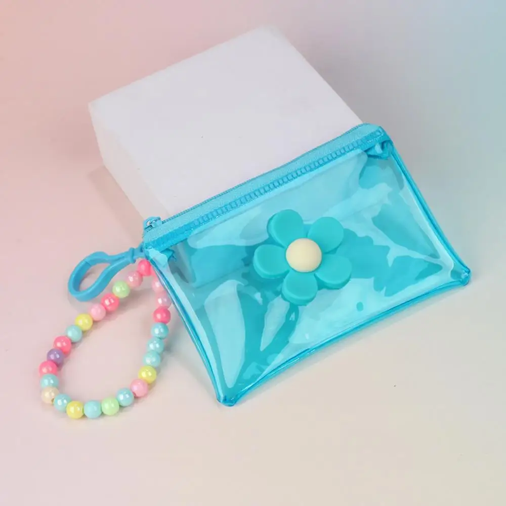 BETESSIN Portamonete Mini Donna Ragazza in PU Portafoglio Piccolo Carino con Cerniera Fiori Portachiavi Sacchetto Regalo 13x8x3 cm Nero