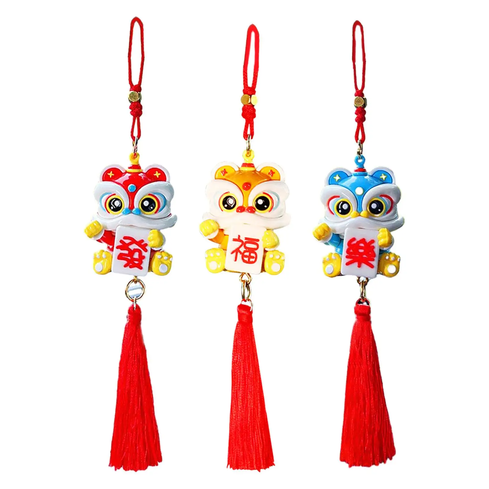 

Lion Dance Car Pendant Chinese New Year Decoration Car Hanging Decoration
