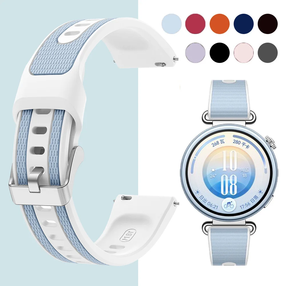 Premium Silicone Strap for 41mm Smartwatch - 18mm Wristband Bracelet Accessories