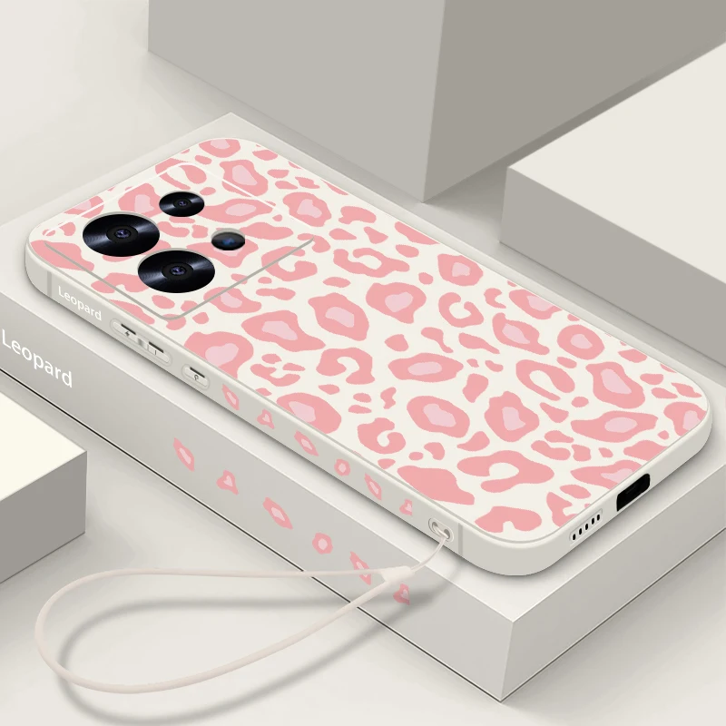 Chic Leopard Print Lanyard Phone Case - Soft Protective Cover