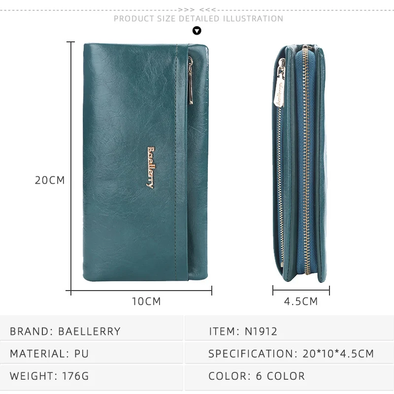 Women Wallets Long Purses Zipper Coin Pocket Card Holder Leather Wallet women wallet, zipper wallets, leather wallet, coin purse wallet, coin purse, women coin purse, women purse, card wallet