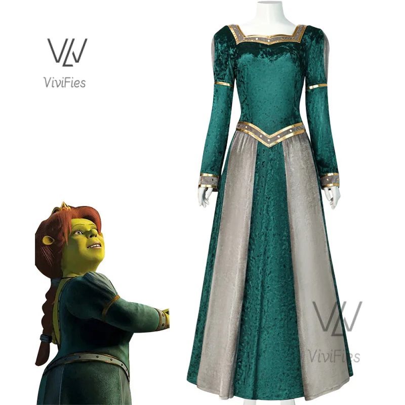 Princess Fiona Dress Vestido De Fiona Blanco Vestido Verde De