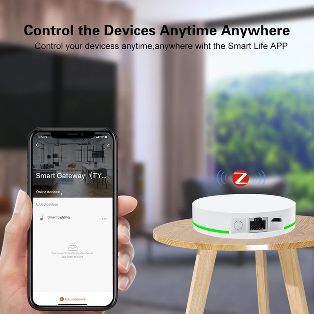 MOES Tuya ZigBee 3.0 Hub/Wired Gateway, WiFi Smart Home Bridge Remote  Controller, Compatible with Alexa/Google Assistant, Work with Tuya ZigBee  Smart