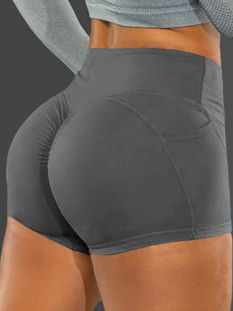 Sports Bottoms Athletic Summer Fitness Skinny Gym Solid Sexy Women Shorts Soft Elastic Stretch Casual High Waist Tight