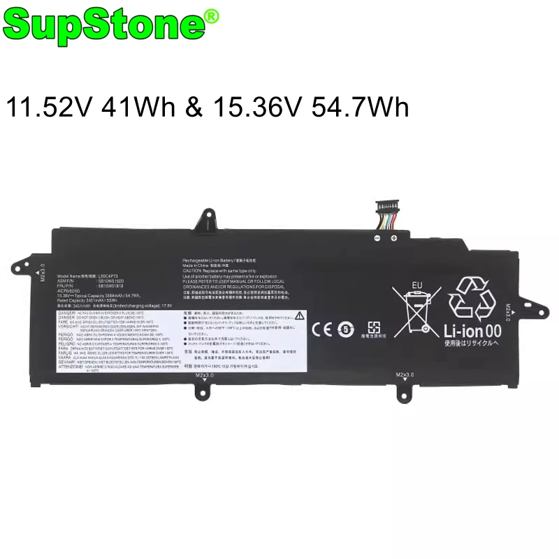 

SupStone L20M4P73 L20C3P72 Laptop Battery For Lenovo ThinkPad X13 GEN 2-20W GEN 3,L20C4P73 L20D4P73 L20M3P72 L20D3P72 5B10W51818