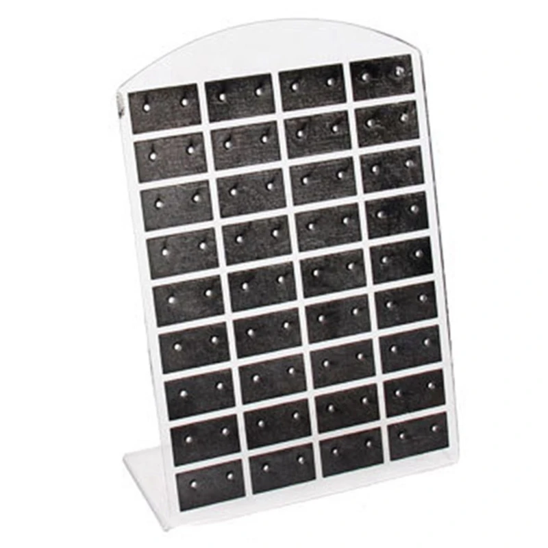 

72 Holes Plastic Jewelry Display Show Rack Earrings Pendant Ear Hook Stand Storage Shelf Showcase Organizer Holder