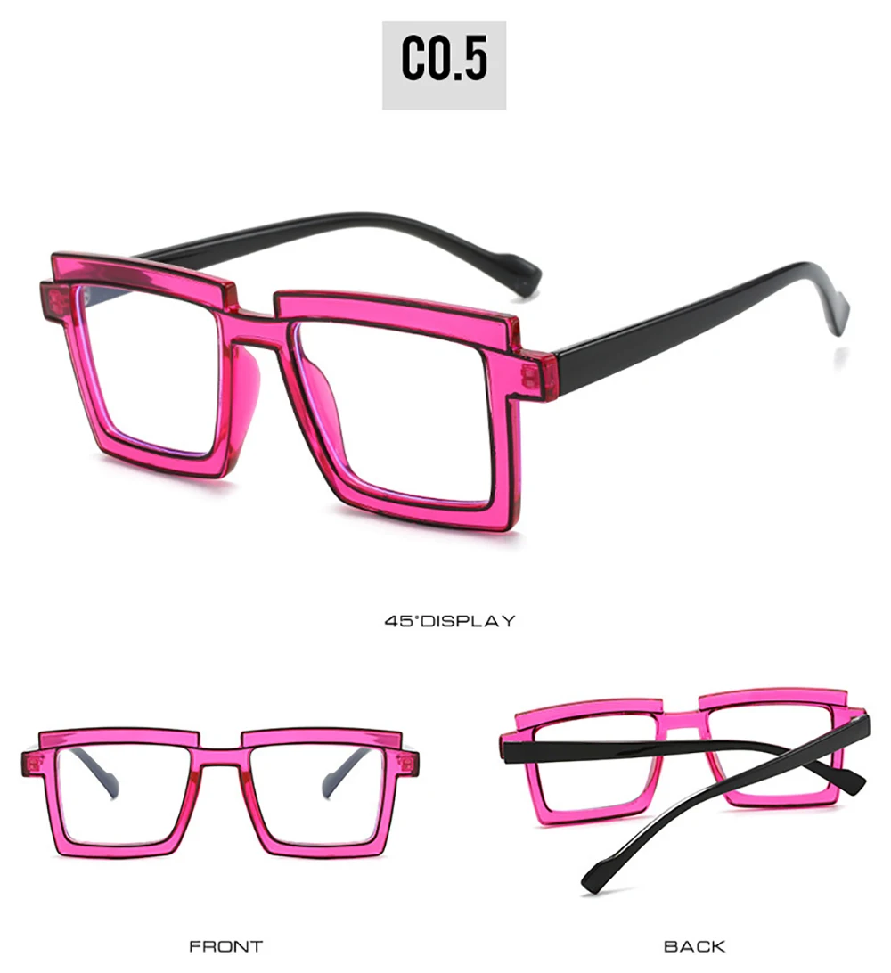 Blue Light Glasses Lightweight Computer Eyewear Anti Blue Light Spectacles Square Frame Cartoon  Glasses For Gaming Office