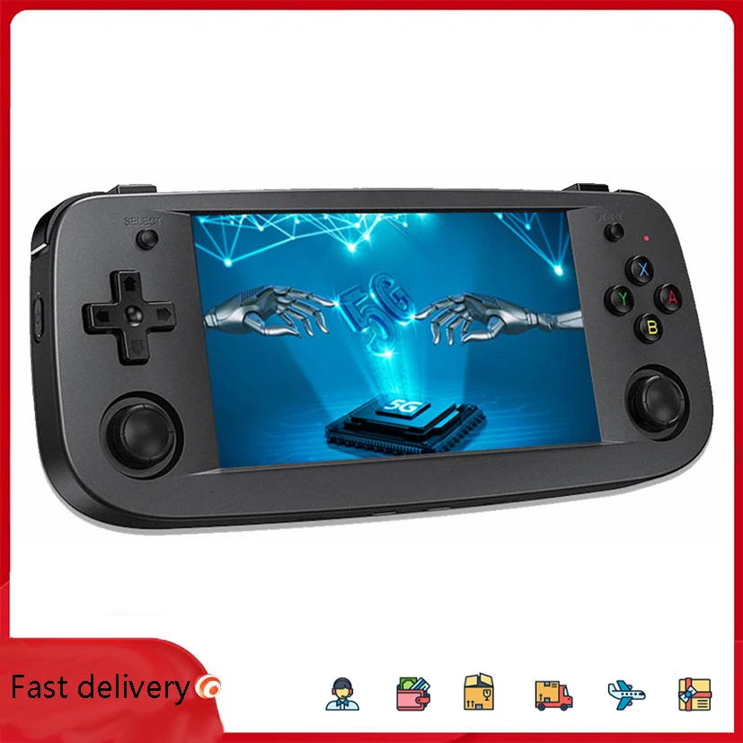 ANBERNIC-RG503レトロビデオゲームコンソール,4.95インチoled