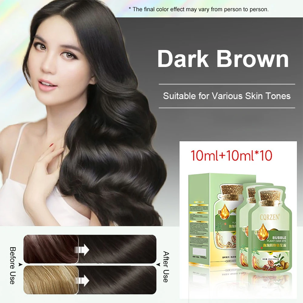 Description Picture 5 of itemHair Dye Shampoo Natural Plant Bubble Hair Dye Long-lasting Hair Color Convenient Effective Hair Coloring Shampoo In 10 Minu