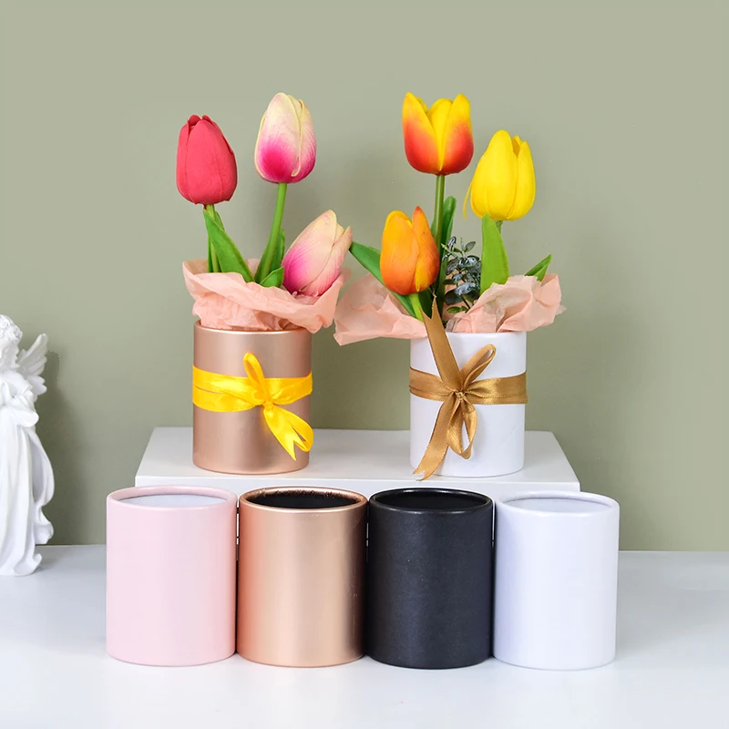 4 stücke Mini Blume Verpackung Box Süßigkeiten Geschenk Boxen Runde Korb Lagerung Hochzeit Valentinstag Rose Blume Dekor Geburtstag geschenke – Detail 11