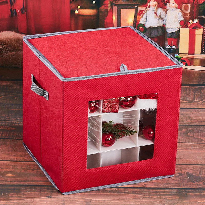 64 Grids Christmas Ornament Storage Box Preserve Case Christmas