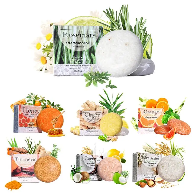 

Rice Water Shampoo Soap Handmade Cold Pressed Shampoo Rosemary Solid Shampoo Bar Hydrating Oil Control Soap For Dry Damaged Hair