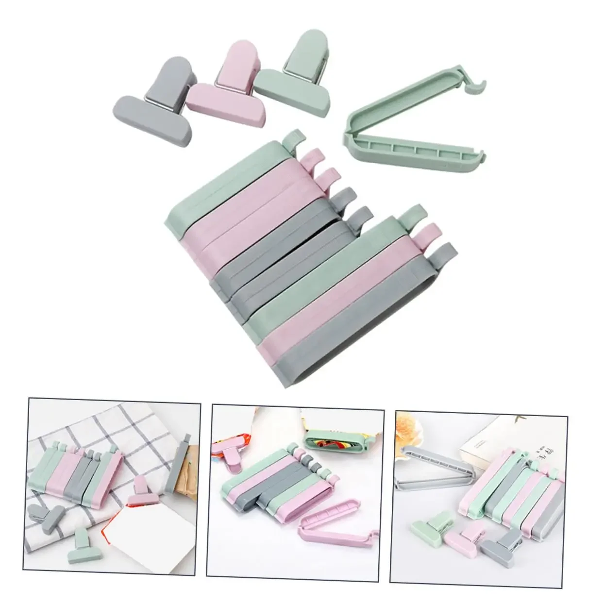 1 set of 12 snack sealing clips, household tools, debris bag clips, kitchen bag sealing machine, practical clip sealing tools