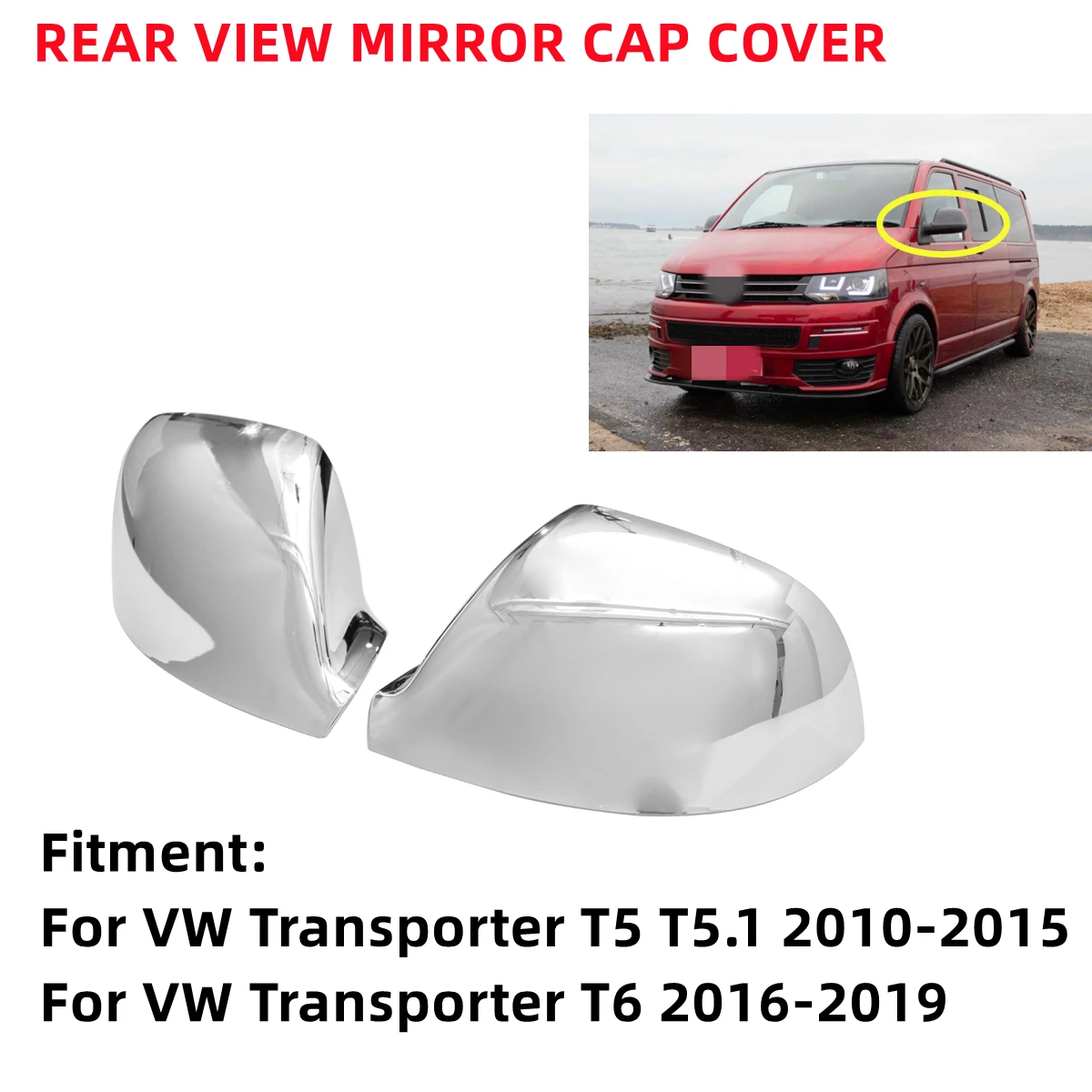 Car Rear View Side Wing Mirror for VW Transporter T5 T5.1 2010-2015 T6  2016-2019 Rearview Cover Cap - AliExpress