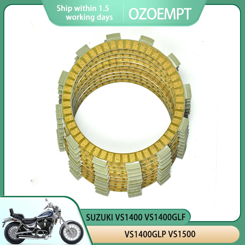 

OZOEMPT Fibrous Clutch plate Apply to SUZUKI VS1400 VS1400GLF VS1400GLP VS1500