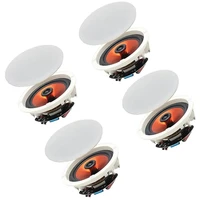 Herdio 6.5" Bluetooth Ceiling Speakers For Indoor Home Theater 600 Watts 2-Way Dome Tweeter Easy Installation 4 Speakers
