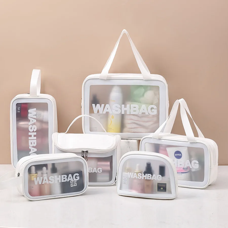

Transparent Cosmetic Storage Bag Household Large Capacity Pvc Waterproof Pouch Portable Bathroom Toiletry Organizer Packing Item