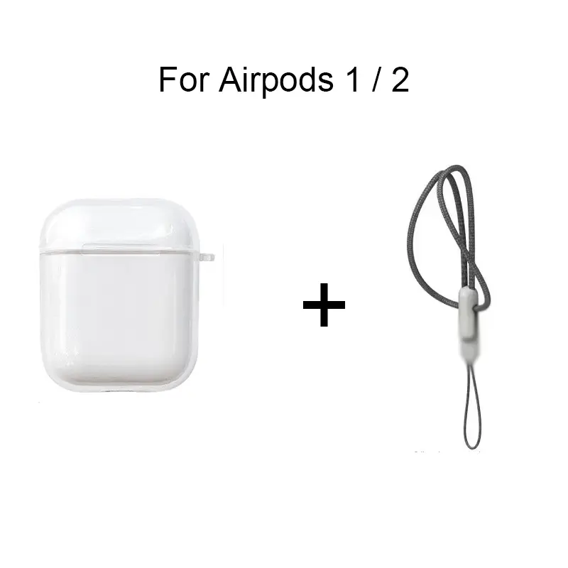 Clear Soft TPU Earphone Case for Airpods 4 3 2 1 Pro Pro2 Pro 3 Shockproof with Lanyard Strap for Airpods 4 Charging Case Cover - Image 12