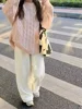 FA660 2024 Winter New Women's Thickened Pullover Sweater Loose Twist Top Sweet Lazy Knitted Sweater 4
