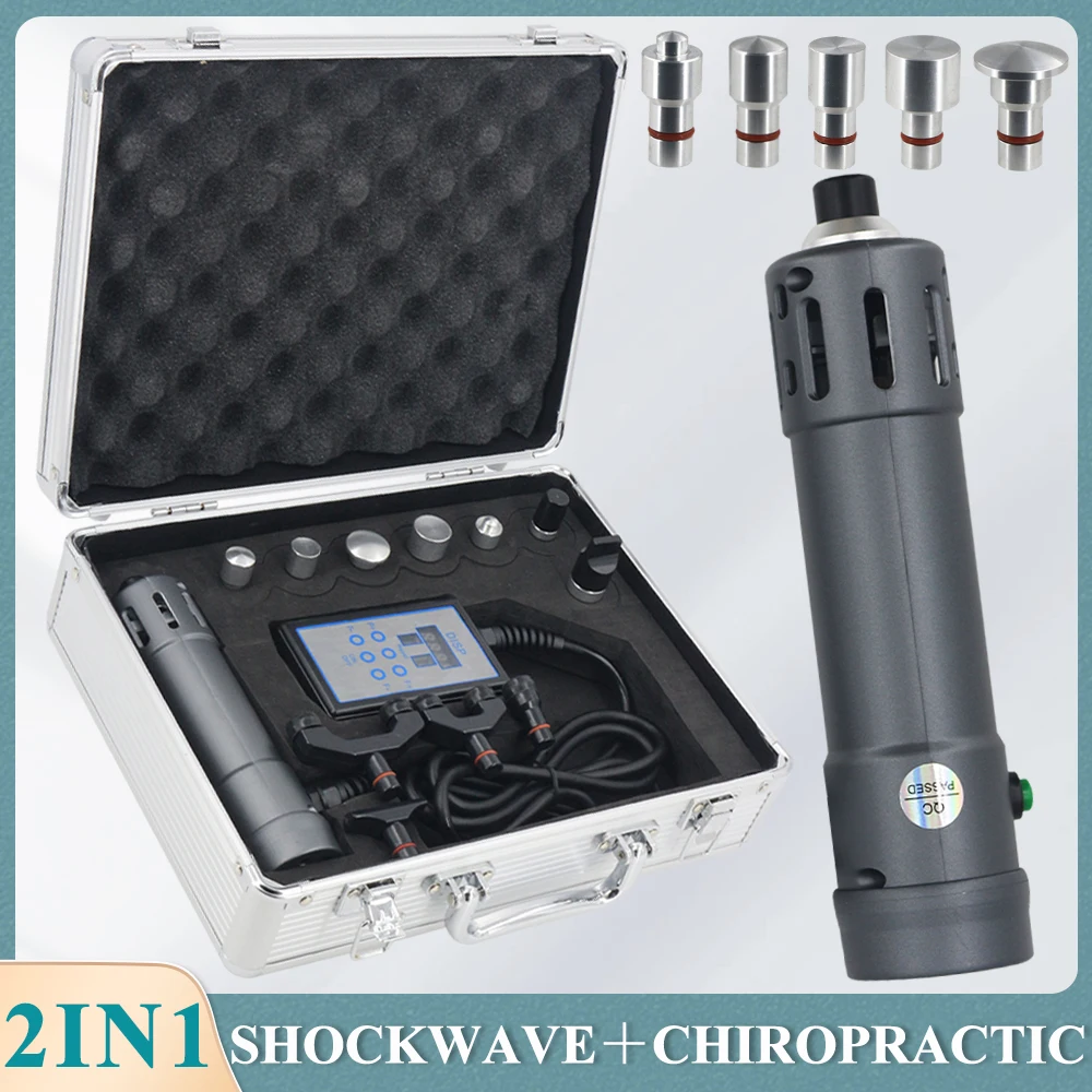

2 IN 1 Shock Wave Therapy Machine Chiropractic Effective Pain Removal Body Muscle Relaxation Massager ED Erectile Dysfunction
