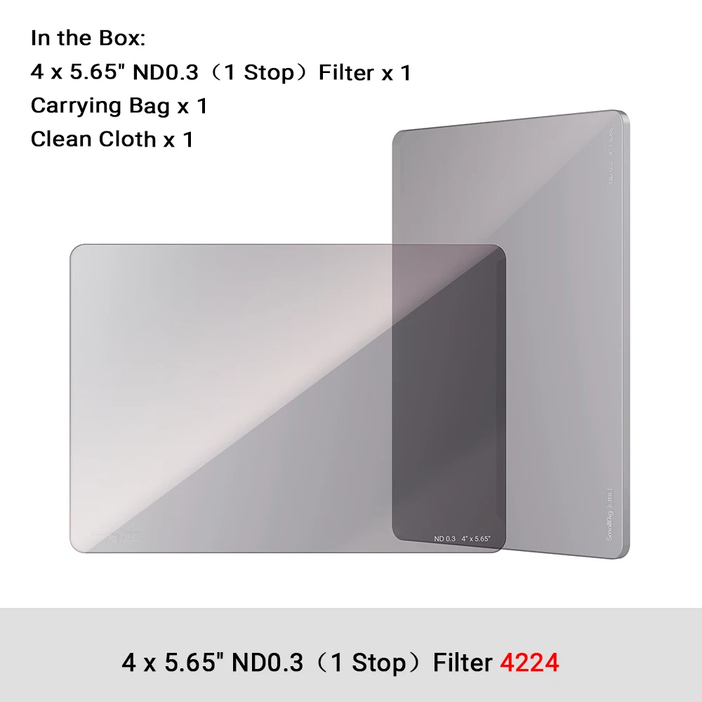 SmallRig 4 x 5.65 ND Filter 0.3 /0.9/1.5/1.8/2.1(1/3/5/6/7 Stop) Waterproof Anti-scratch With 4 x 5.65" For Matte Box System 6