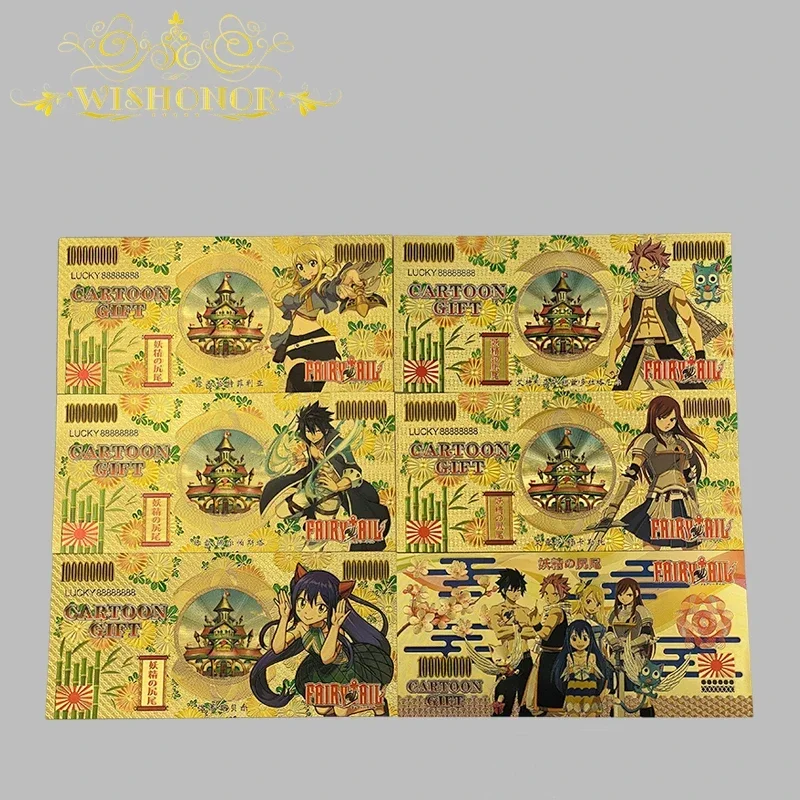 All Styles Japan Anime Banknote Sets Anime Plastic Card in 24k Gold Plated For Collection anime banknotes gold plated banknote commemorative banknotes
