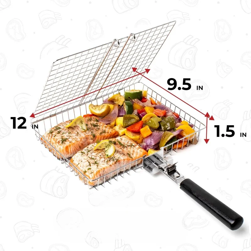 Portable Stainless Steel BBQ Grill Net 2