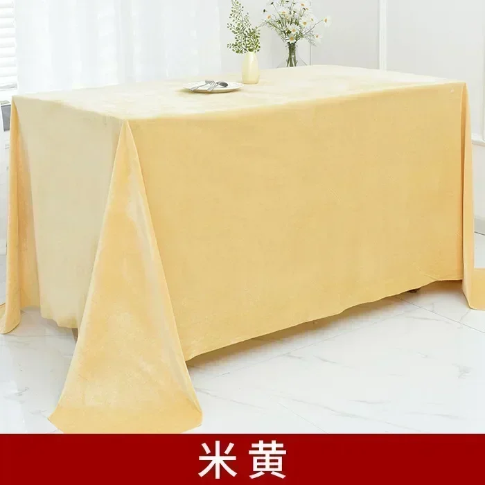 

Thicken exhibition table cloth spread cloth gold velvet activity rectangular table cloth black