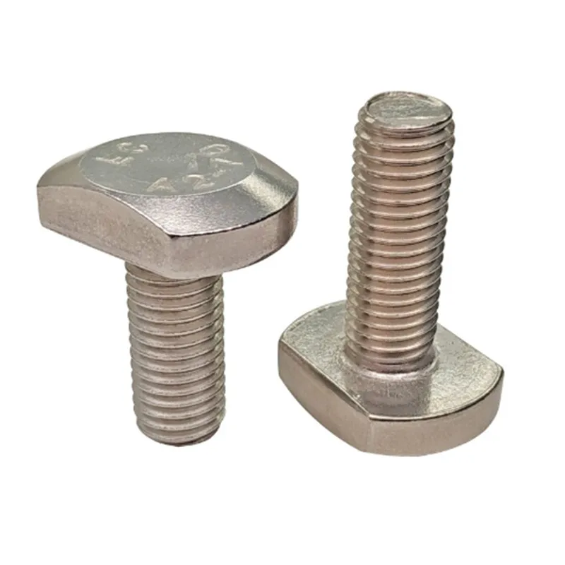 Boulon En T &agrave; T&ecirc;te Carr&eacute;e En Acier Inoxydable Solaire 304 316 M8 M10 M12 - Chine