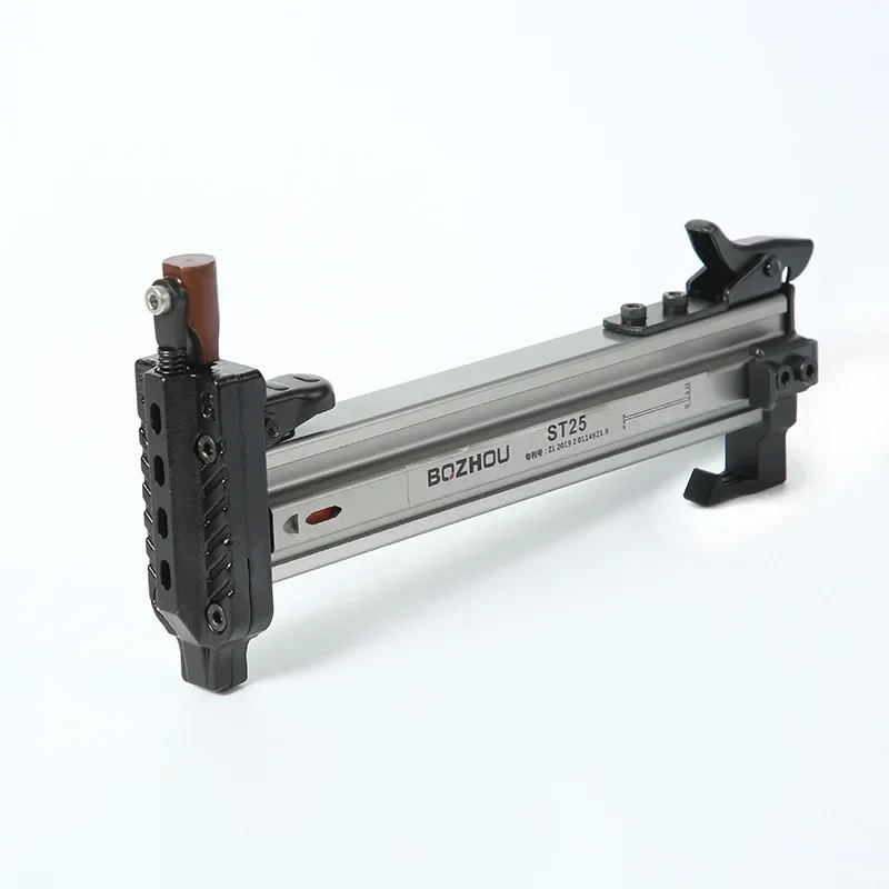 ST-25 Manual Nailer Semi-automatic Wire Slot Woodworking Decoration Steel Nail Gun Straight Nailing Tool with Support 4