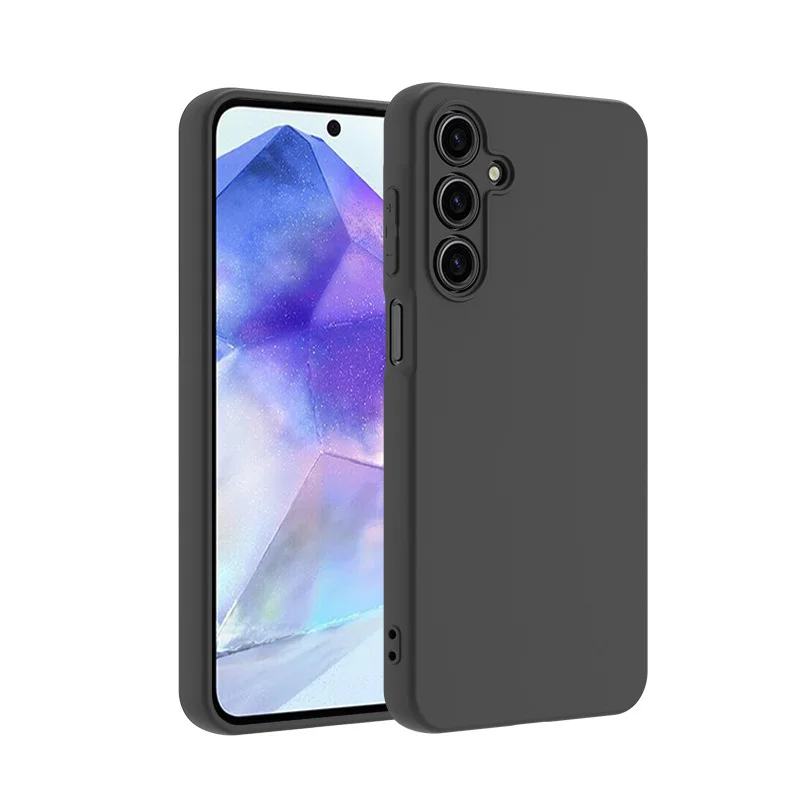Slim Matte Black Silicone Case for Samsung Galaxy A16 - TPU Soft Back Cover