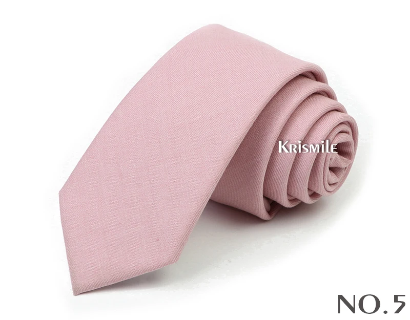 Hochwertige Krawatte aus weicher Baumwolle, einfarbig, handgefertigt, rosa, grün, beige, Krawatte für Hochzeit, Party, lässig, schlank, dünn, Gravata – Detail 7