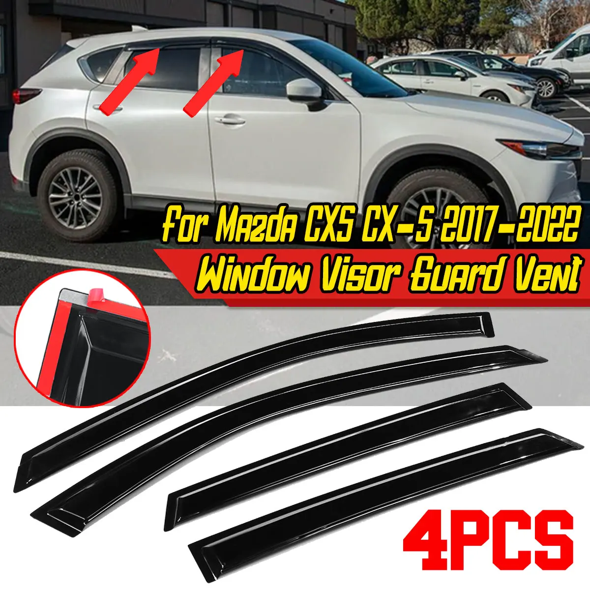 High Quality Side Window Deflector Visor Vent For Mazda CX5 CX 5 2017