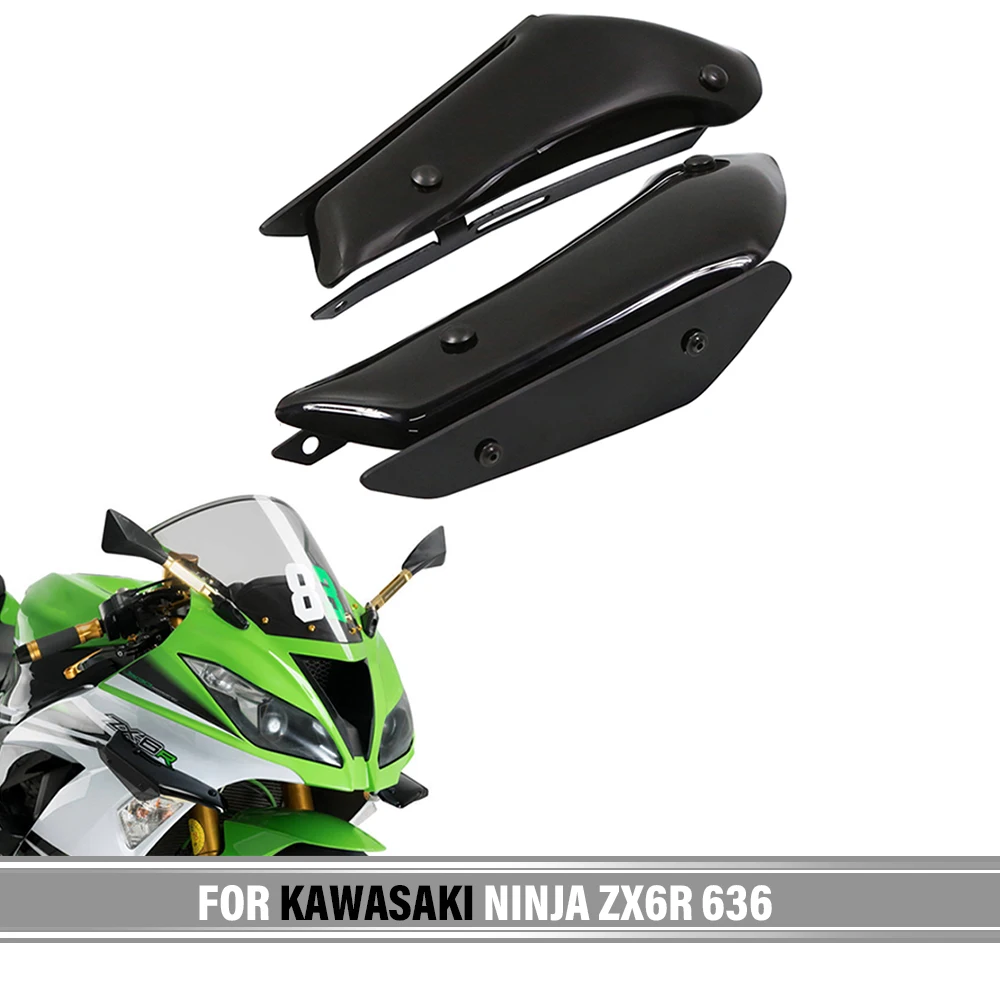 

For KAWASAKI NINJA ZX6R 636 ZX 6R 636 ZX6R Motorcycle Fairing Part Aerodynamic Wing Kit Fixed Winglet Fairing Wing