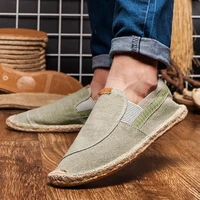 Mens Flax Espadrille Loafers Slip-On Comfort Shoes with Round Toe Fashion Women Canvas Walking Shoes Casual Fisherman Driving 2