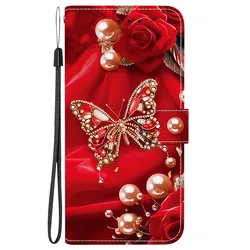Elegant Colored Flower Wallet Phone Case - Magnetic Flip Leather Cover with Cute 3D Design for Realme Note 70 (N01)